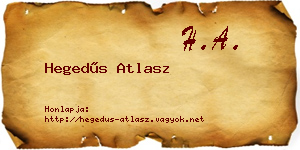 Hegedűs Atlasz névjegykártya