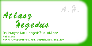 atlasz hegedus business card